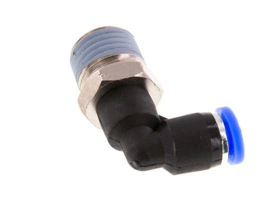 Codo de 90 grados 5/32'' x 1/4'' NPT con rosca macho Latón/PBT NBR giratorio [2 piezas]