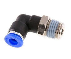 1/4'' x 1/4'' NPT 90deg Elbow Push-in Fitting with Male Threads Brass/PBT NBR Rotatable [2 Pieces]