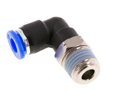 1/4'' x 1/4'' NPT 90deg Elbow Push-in Fitting with Male Threads Brass/PBT NBR Rotatable [2 Pieces]