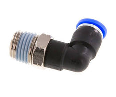 1/4'' x 1/4'' NPT 90deg Elbow Push-in Fitting with Male Threads Brass/PBT NBR Rotatable [2 Pieces]
