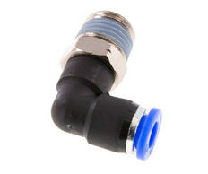 1/4'' x 1/4'' NPT 90deg Elbow Push-in Fitting with Male Threads Brass/PBT NBR Rotatable [2 Pieces]