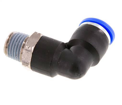 3/8'' x 1/4'' NPT 90deg Codo Racor con rosca macho Latón/PBT NBR Orientable [2 Piezas]