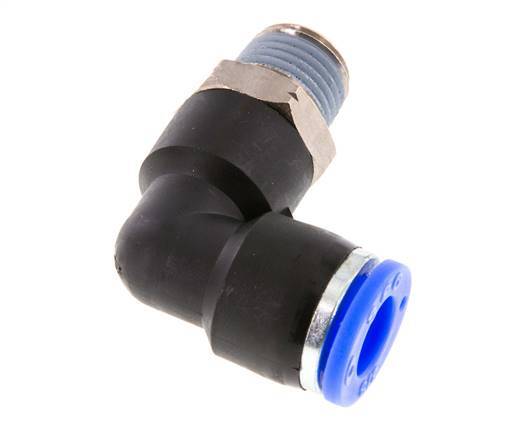 3/8'' x 1/4'' NPT 90deg Codo Racor con rosca macho Latón/PBT NBR Orientable [2 Piezas]