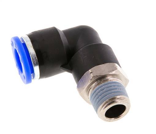 3/8'' x 1/4'' NPT 90deg Codo Racor con rosca macho Latón/PBT NBR Orientable [2 Piezas]
