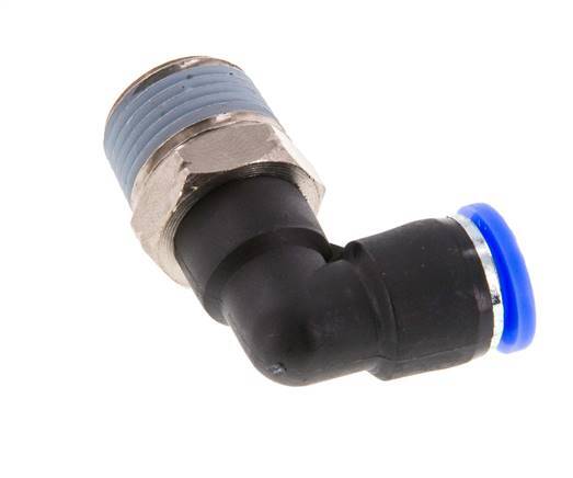 Codo de 90 grados 5/16'' x 3/8'' NPT con rosca macho Latón/PBT NBR Giratorio [2 piezas]