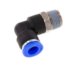 3/8'' x 3/8'' NPT 90deg Elbow Push-in Fitting with Male Threads Brass/PBT NBR Rotatable [2 Pieces]