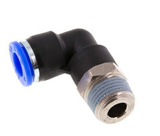 3/8'' x 3/8'' NPT 90deg Elbow Push-in Fitting with Male Threads Brass/PBT NBR Rotatable [2 Pieces]