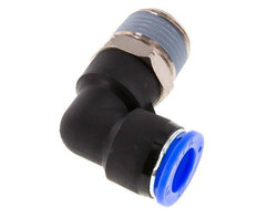 1/2'' x 1/2'' NPT 90deg Elbow Push-in Fitting with Male Threads Brass/PBT NBR Rotatable [2 Pieces]