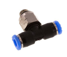 1/8'' x UNF 10-32 Inline Tee Push-in Fitting Brass/PBT NBR Rotatable [2 Pieces]