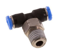 Racor en T de 1/8'' x 1/16'' NPT con rosca macho latón/PBT NBR giratorio [2 piezas]