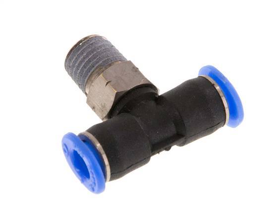 Racor en T de 5/32'' x 1/16'' NPT con rosca macho Latón/PBT NBR giratorio [2 piezas]