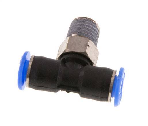 Racor en T de 5/32'' x 1/16'' NPT con rosca macho Latón/PBT NBR giratorio [2 piezas]