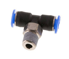 Racor en T de 5/32'' x 1/16'' NPT con rosca macho Latón/PBT NBR giratorio [2 piezas]