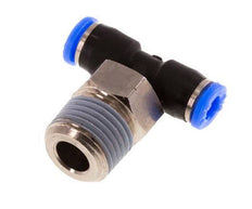 Racor en T de 1/8'' x 1/8'' NPT con rosca macho Latón/PBT NBR giratorio [2 piezas]