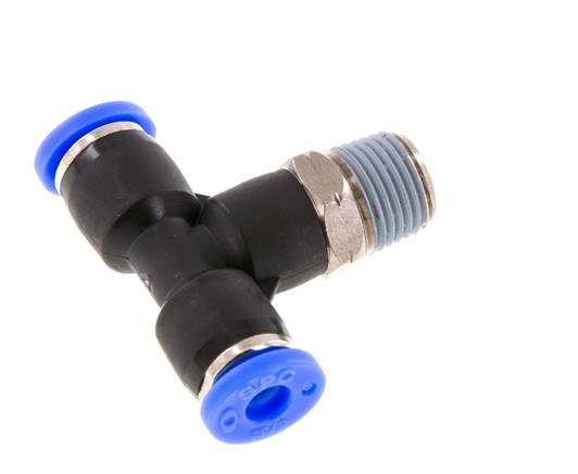Racor en T de 5/32'' x 1/8'' NPT con rosca macho Latón/PBT NBR giratorio [2 piezas]