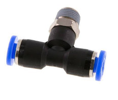 Racor en T de 3/16'' x 1/8'' NPT con rosca macho latón/PBT NBR giratorio [2 piezas]