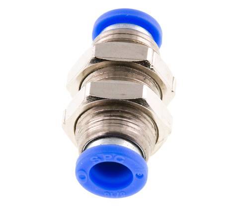 5/16'' Push-in Fitting Brass/PBT NBR Bulkhead [2 Pieces]