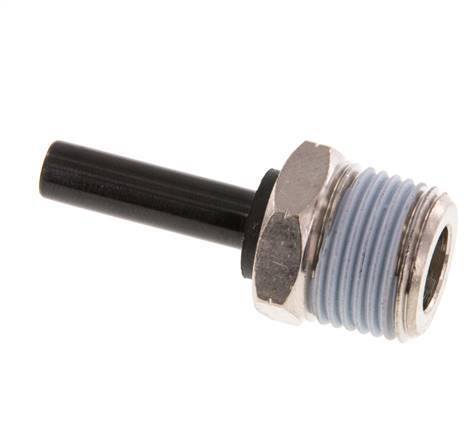 1/4'' x 3/8'' NPT Plug-in Fitting with Male Threads Brass/PBT NBR [2 Pieces]