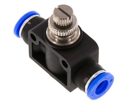 Silenciador de control de flujo recto 7,94 mm (5/16 pulgadas) de latón/PBT