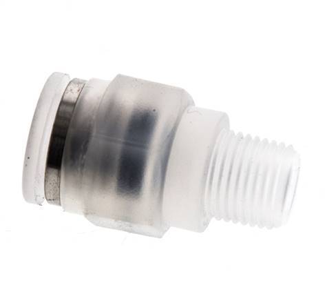 8mm x R1/8'' Push-in Fitting with Male Threads PA EPDM/PTFE