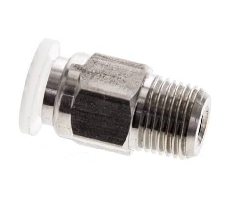 Racor de 6mm x R1/8'' con rosca macho Acero inoxidable/PA EPDM/PTFE