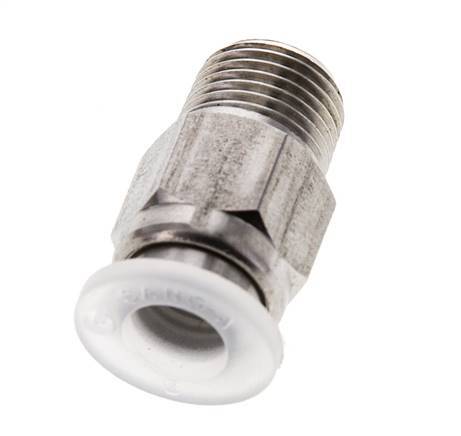 Racor de 6mm x R1/8'' con rosca macho Acero inoxidable/PA EPDM/PTFE