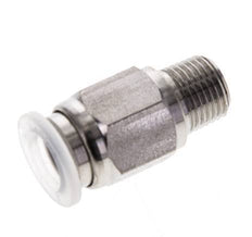 Racor de 8mm x R1/8'' con rosca macho Acero inoxidable/PA EPDM/PTFE