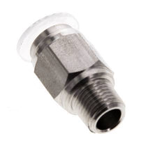 Racor de 8mm x R1/8'' con rosca macho Acero inoxidable/PA EPDM/PTFE