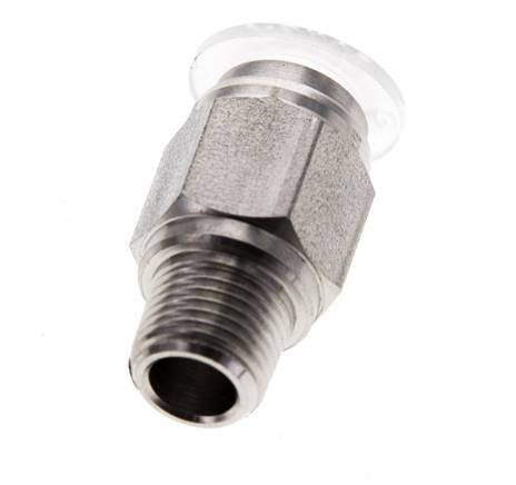 8mm x R1/8'' Push-in Fitting with Male Threads Stainless Steel/PA EPDM/PTFE