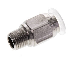 Racor de 8mm x R1/8'' con rosca macho Acero inoxidable/PA EPDM/PTFE
