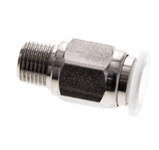 Racor de 8mm x R1/8'' con rosca macho Acero inoxidable/PA EPDM/PTFE