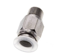 Racor de 8mm x R1/8'' con rosca macho Acero inoxidable/PA EPDM/PTFE