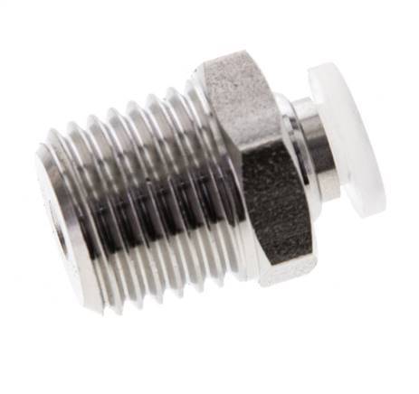 Racor de 4mm x R1/4'' con rosca macho Acero inoxidable/PA EPDM/PTFE