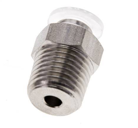 Racor de 6mm x R1/4'' con rosca macho Acero inoxidable/PA EPDM/PTFE