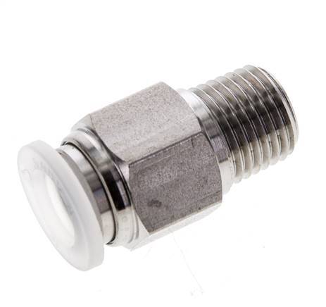 Racor de 10mm x R1/4'' con rosca macho Acero inoxidable/PA EPDM/PTFE