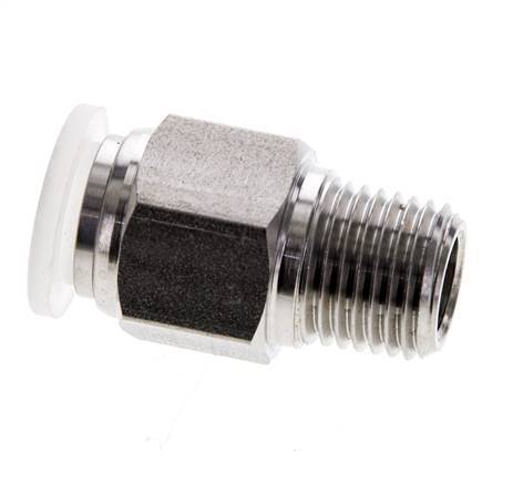 Racor de 10mm x R1/4'' con rosca macho Acero inoxidable/PA EPDM/PTFE