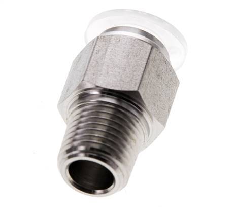 Racor de 10mm x R1/4'' con rosca macho Acero inoxidable/PA EPDM/PTFE