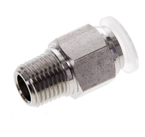 Racor de 10mm x R1/4'' con rosca macho Acero inoxidable/PA EPDM/PTFE