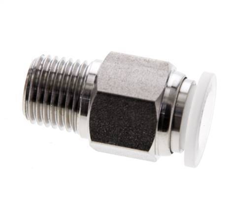 Racor de 10mm x R1/4'' con rosca macho Acero inoxidable/PA EPDM/PTFE