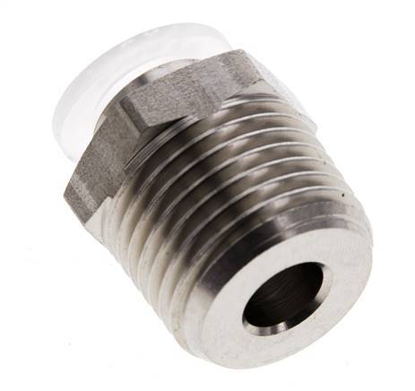 Racor de 10mm x R1/2'' con rosca macho Acero inoxidable/PA EPDM/PTFE