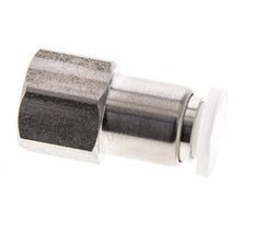 6mm x G1/8'' Push-in Fitting with Female Threads Stainless Steel/PA EPDM/PTFE