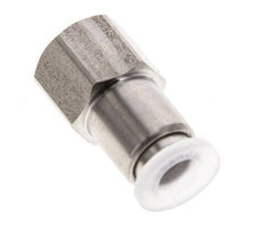 6mm x G1/8'' Push-in Fitting with Female Threads Stainless Steel/PA EPDM/PTFE