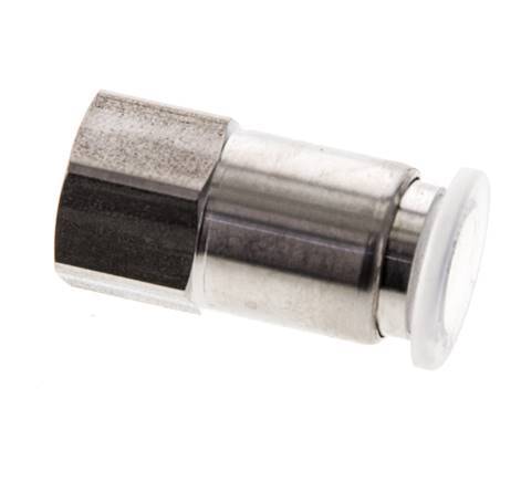 8mm x G1/8'' Push-in Fitting with Female Threads Stainless Steel/PA EPDM/PTFE