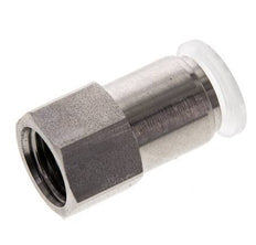 10mm x G1/4'' Push-in Fitting with Female Threads Stainless Steel/PA EPDM/PTFE