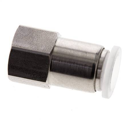 10mm x G1/4'' Push-in Fitting with Female Threads Stainless Steel/PA EPDM/PTFE