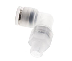 8mm x R1/8'' 90deg Elbow Push-in Fitting with Male Threads PA EPDM/PTFE Rotatable