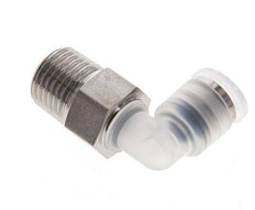 Racor de 6mm x R1/4'' 90deg con rosca macho PA/Acero inoxidable EPDM/PTFE Giratorio