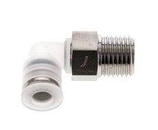 Racor de 6mm x R1/4'' 90deg con rosca macho PA/Acero inoxidable EPDM/PTFE Giratorio