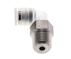 Racor de 6mm x R1/4'' 90deg con rosca macho PA/Acero inoxidable EPDM/PTFE Giratorio