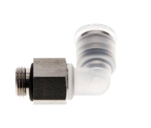 Racor de 6mm x G1/8'' 90deg con rosca macho PA/Acero inoxidable EPDM Giratorio